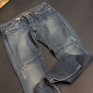 Polo by Ralph Lauren Blue Bootcut Jeans with Vintage Distressing